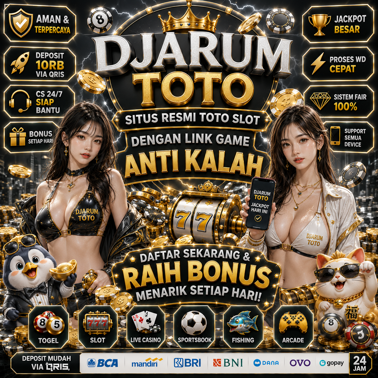 DJARUMTOTO ‡ Situs Resmi Toto Slot & Link River Populer Game Anti Kalah